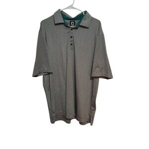 Footjoy XL speckled all over print performance golf polo EUC preppy casual